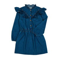 Louis Louise Dark Blue Denim Pop Dress