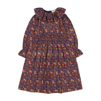 Louis Louise Indigo Romantic Flower Lurex Songe Dress
