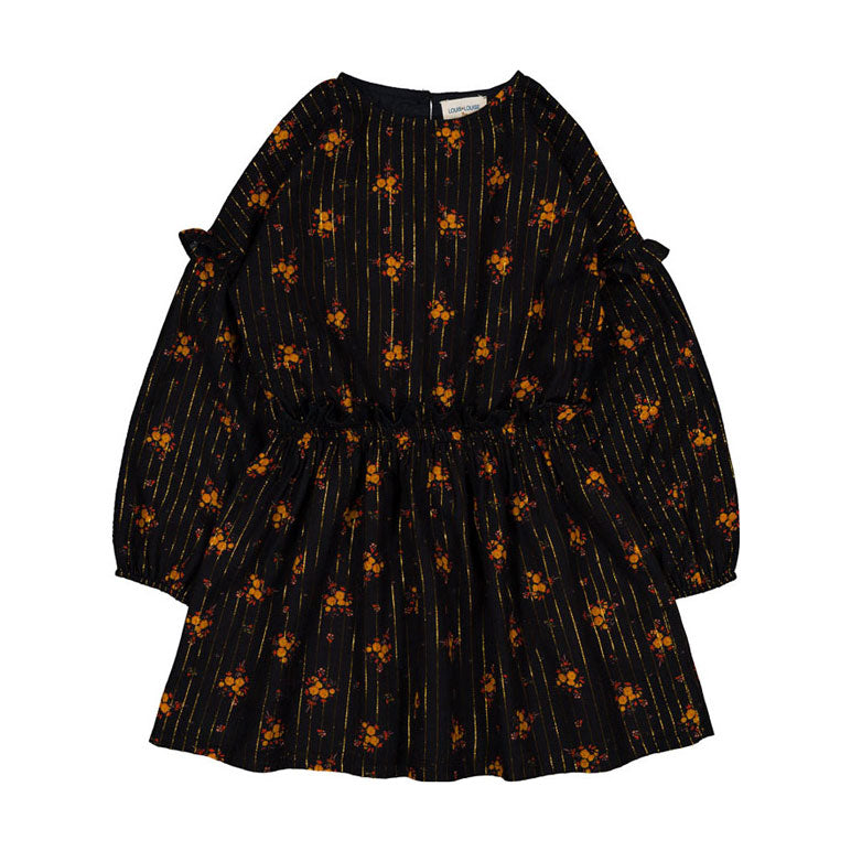 Louis Louise Black Lurex Romantic Flower Umyma Dress