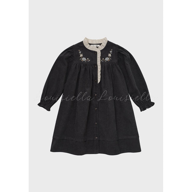 Louisiella Noir Corduroy Dress