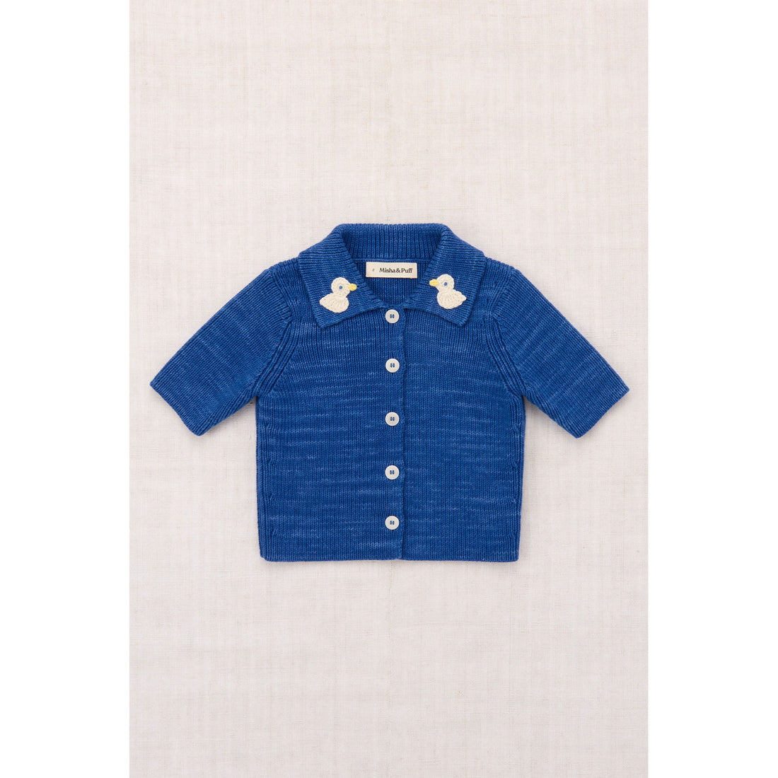 Misha and Puff Blue Ribbon Duckling Cafe Cardigan