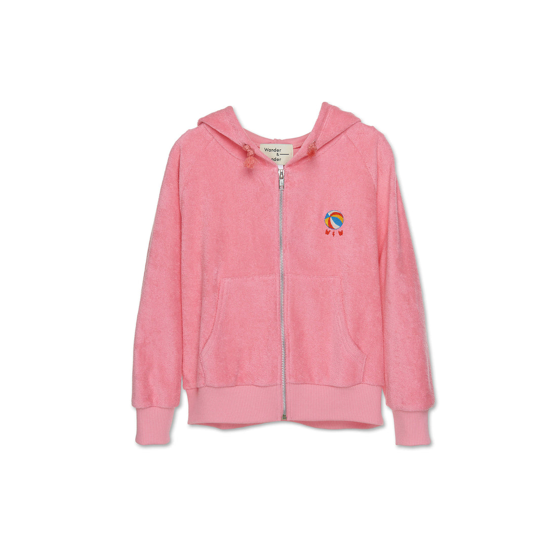 Wander and Wonder  Bubblue Gum Terry Zip Up Hoodie