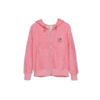 Wander and Wonder  Bubblue Gum Terry Zip Up Hoodie