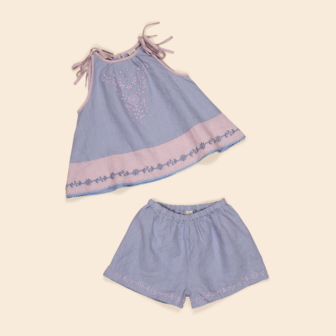 Apolina Blue/Lilac Emeline Short Set