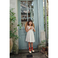 Emile et Ida Cream Heart Embroidered Dress
