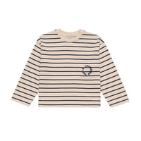 The New Society Sand Space Blue Stripe Eneko Tee