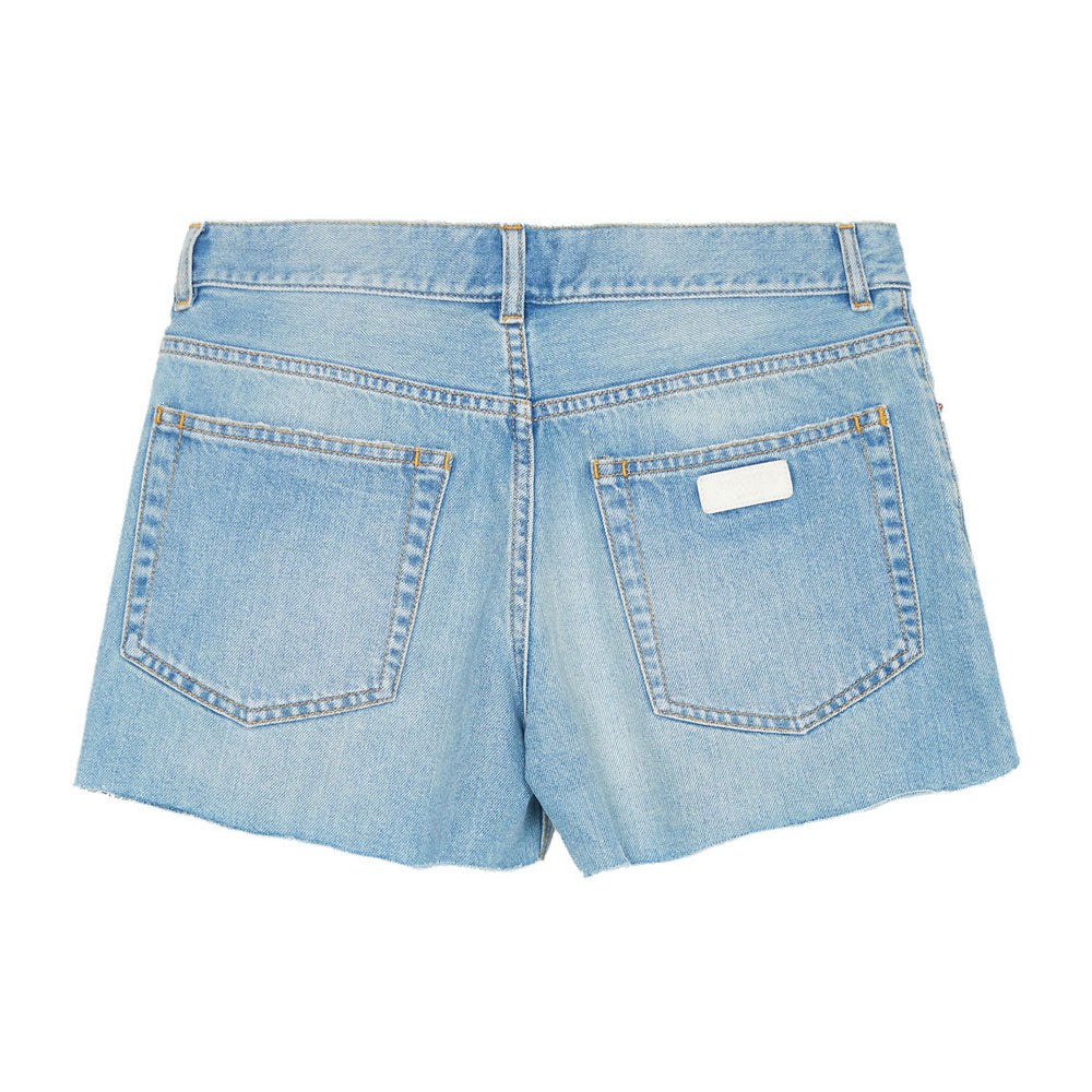 Finger In The Nose  Bleached Dirty Blue 5-Pocket Eva Shorts