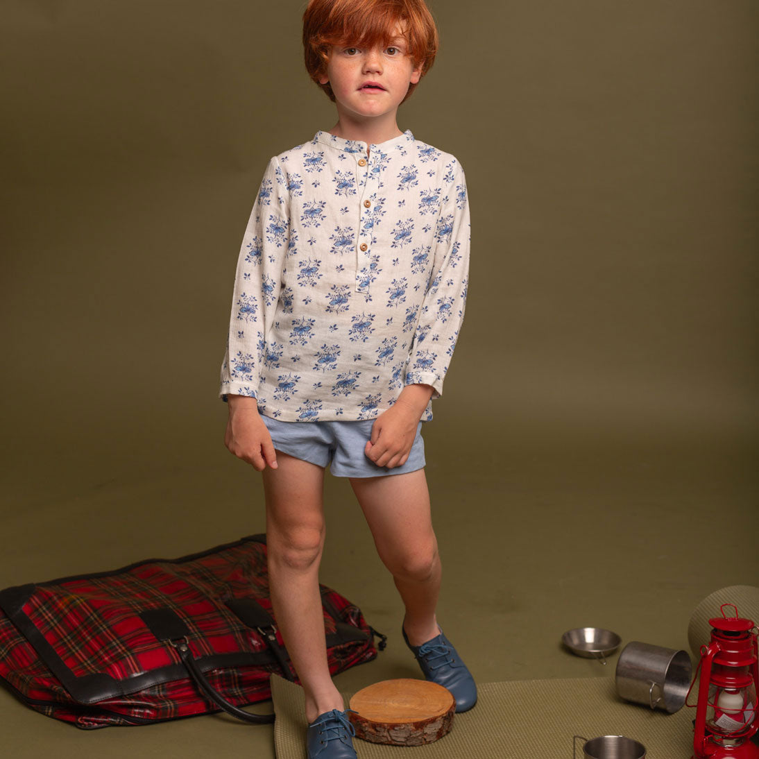 Birinit Blue Linen Short