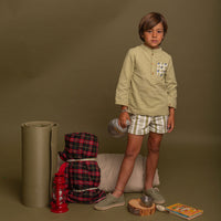 Birinit Pistachio Stripe Denim Short