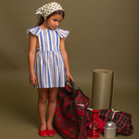 Birinit Deep Blue Stripe Dress