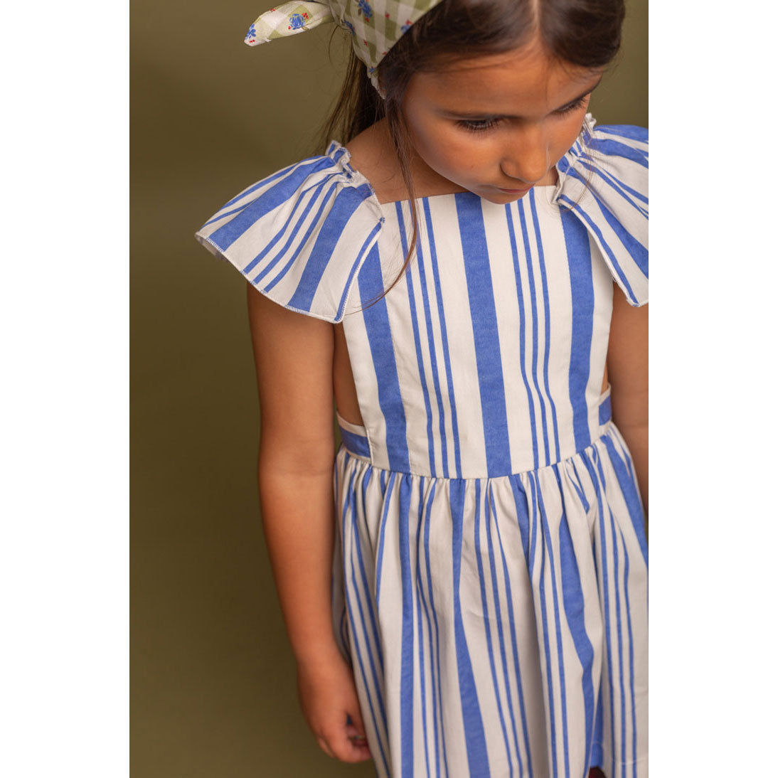 Birinit Deep Blue Stripe Dress