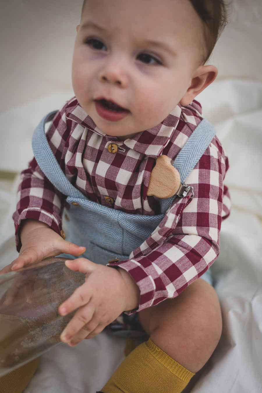 Birinit Maroon Gingham Dali Shirt
