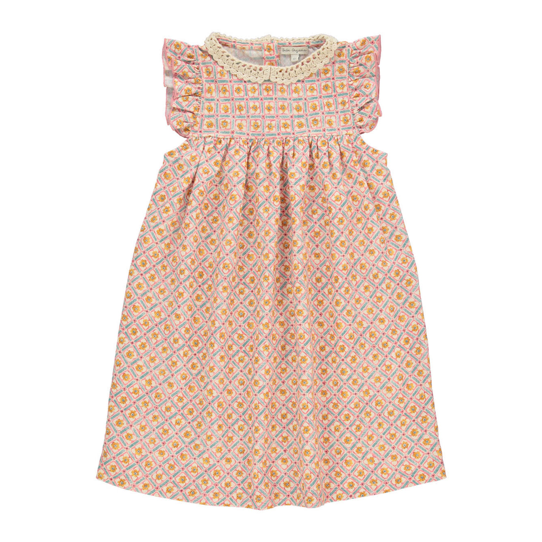 Bebe Organic Geometric Florals Eloise Dress
