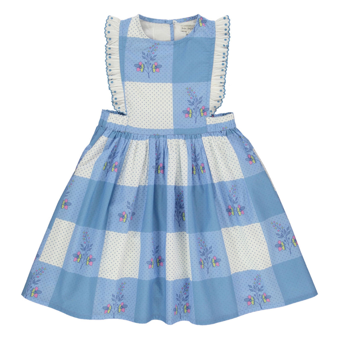 Bebe Organic Atlantic Floral Dot Elsa Apron Dress