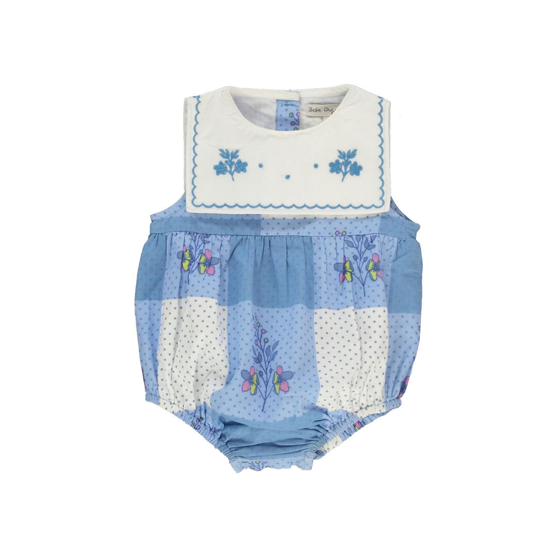 Bebe Organic Atlantic Floral Dot Elsa Romper