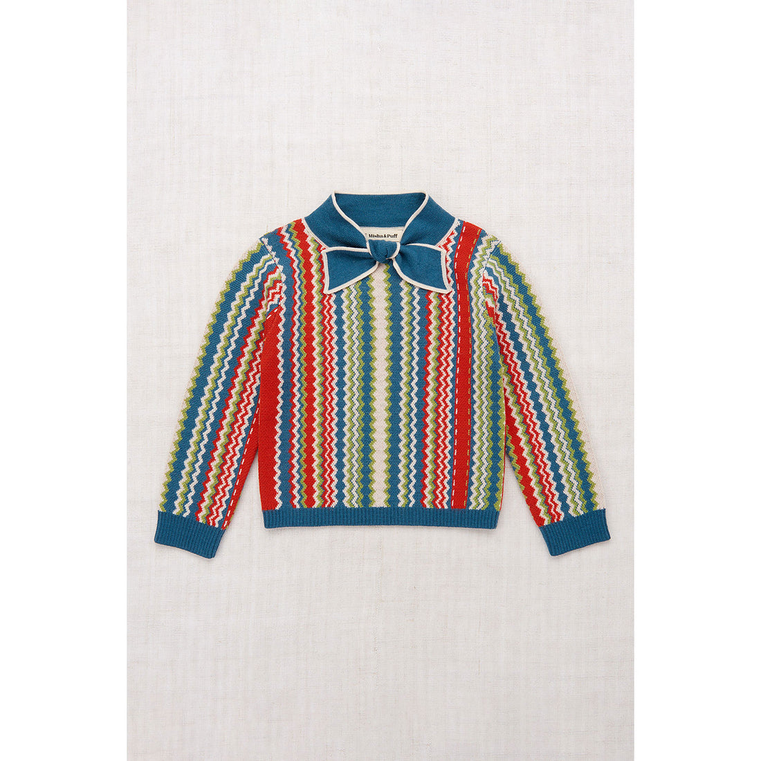 Misha and Puff Atlantic Zigzag Jacquard Elsa Sweater – Ladida Misha and Puff Atlantic Zigzag Jacquard Elsa Sweater – Ladida