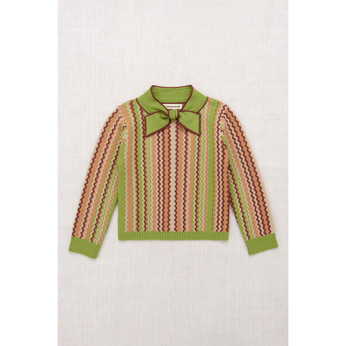 Misha and Puff Sprig Zigzag Jacquard Elsa Sweater