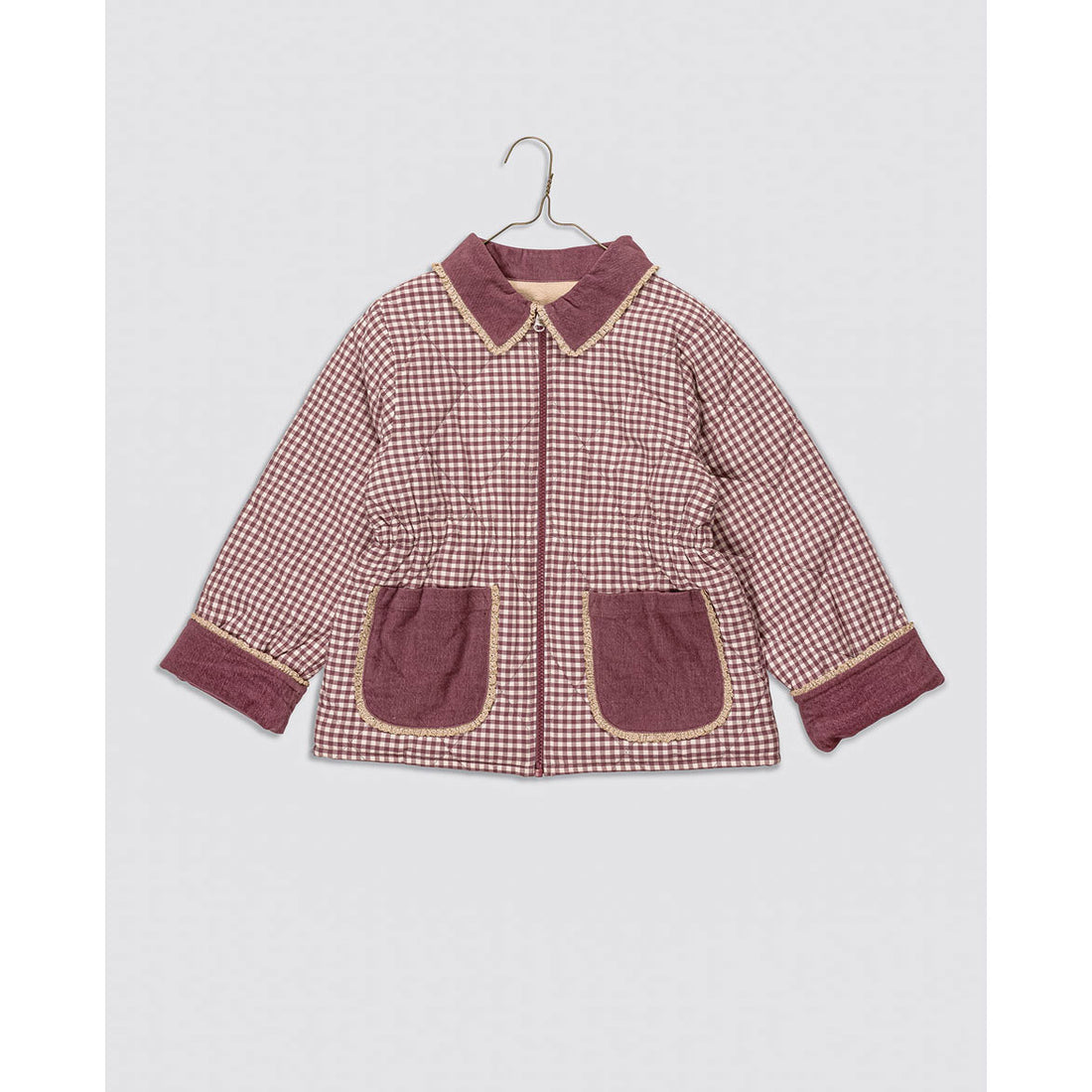 Little Cotton Clothes Sugarplum Check Elsie Jacket
