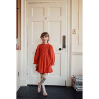 Emile et Ida Cherry Embroidered Smock Dress