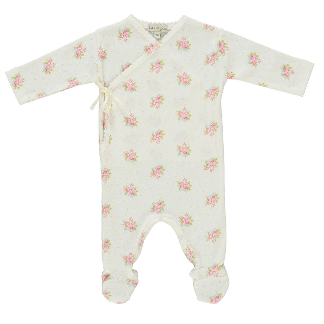 Bebe Organic Garden Pointelle Esme Wrap Overall
