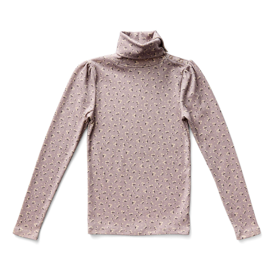 SOOR PLOOM Pigeon Calico Print Pouf Turtleneck