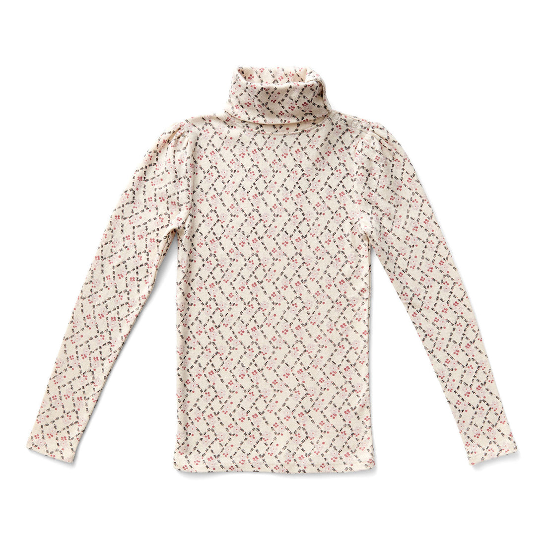 SOOR PLOOM Ladybird Trellis Print Pouf Turtleneck