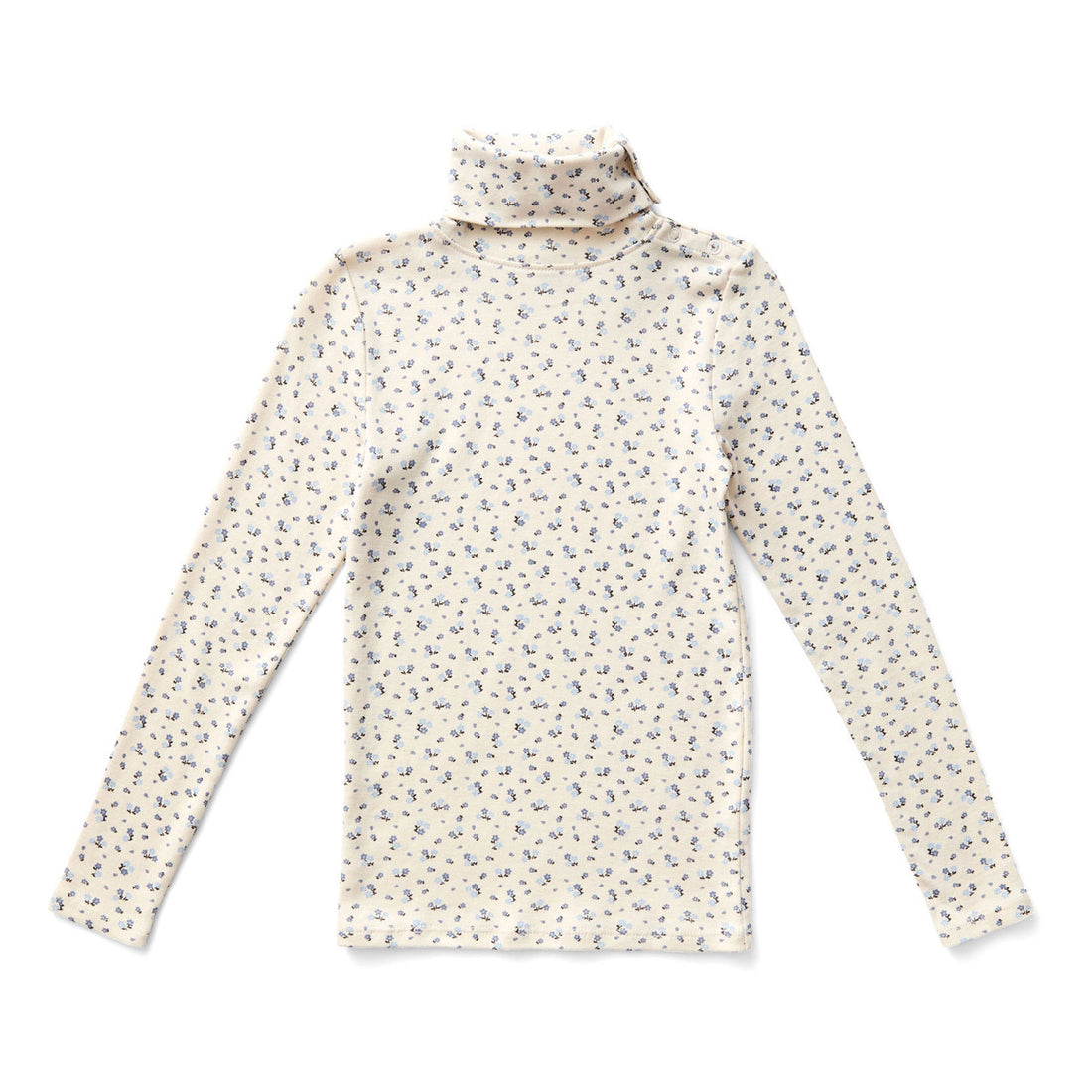 SOOR PLOOM Powder Calico Print Snap Turtleneck
