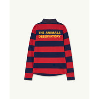 The Animals Observatory Blue/Red Striped Eel T-Shirt