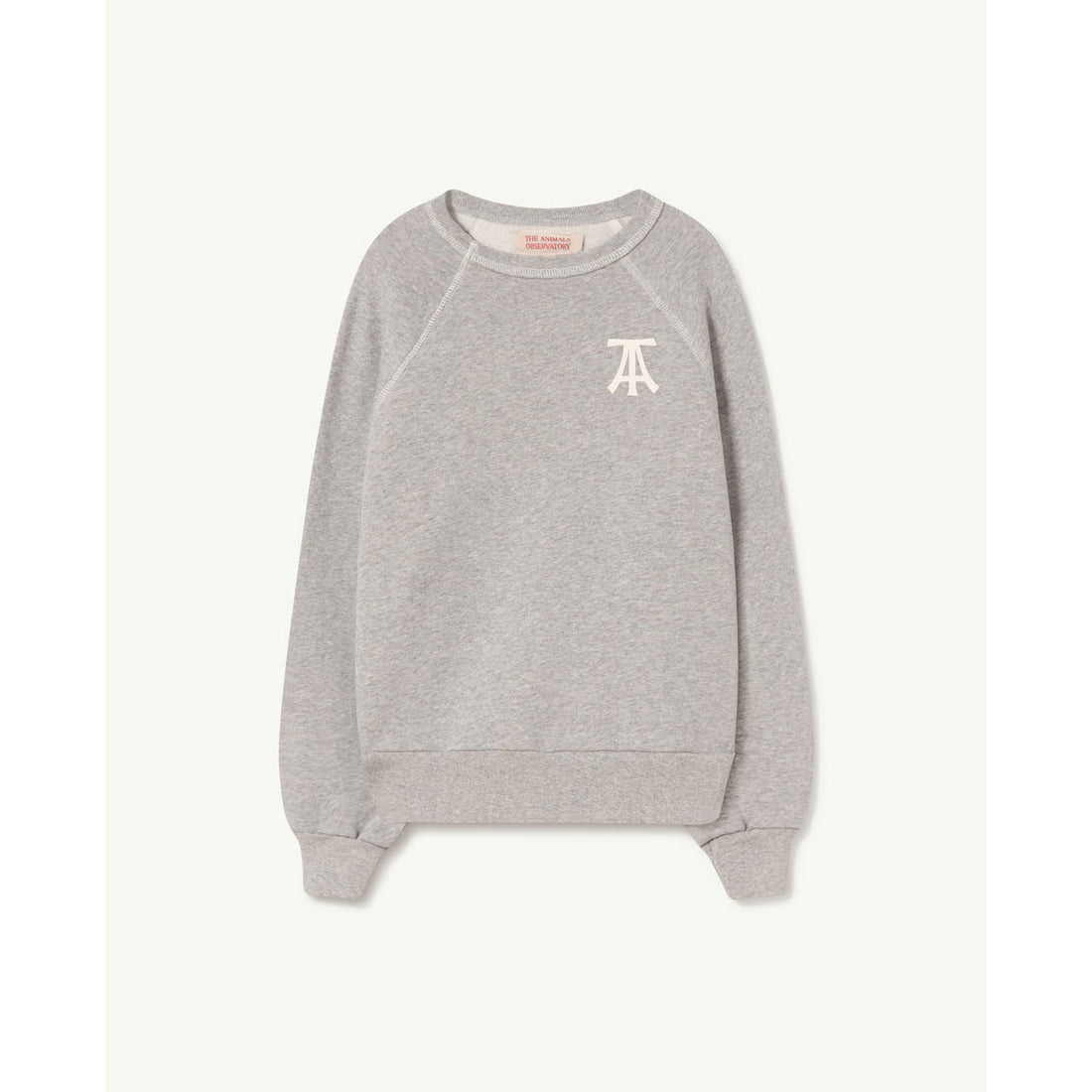 The Animals Observatory Grey Logo Shark Sweatshirt