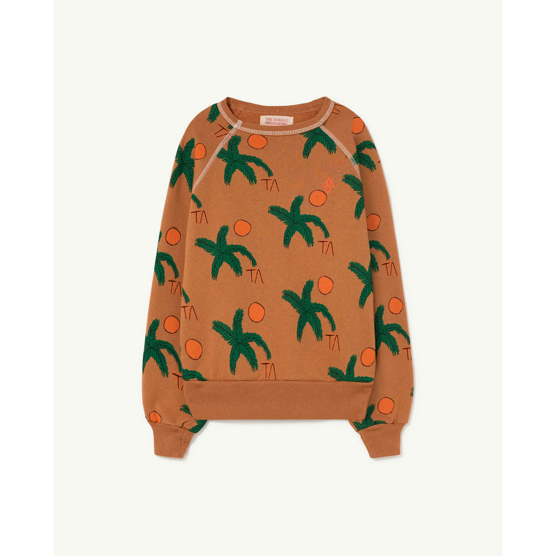 The Animals Observatory Brown Palms Shark Sweatshirt