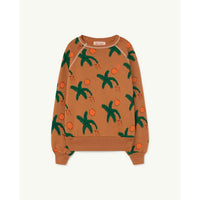 The Animals Observatory Brown Palms Shark Sweatshirt