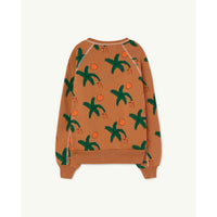 The Animals Observatory Brown Palms Shark Sweatshirt
