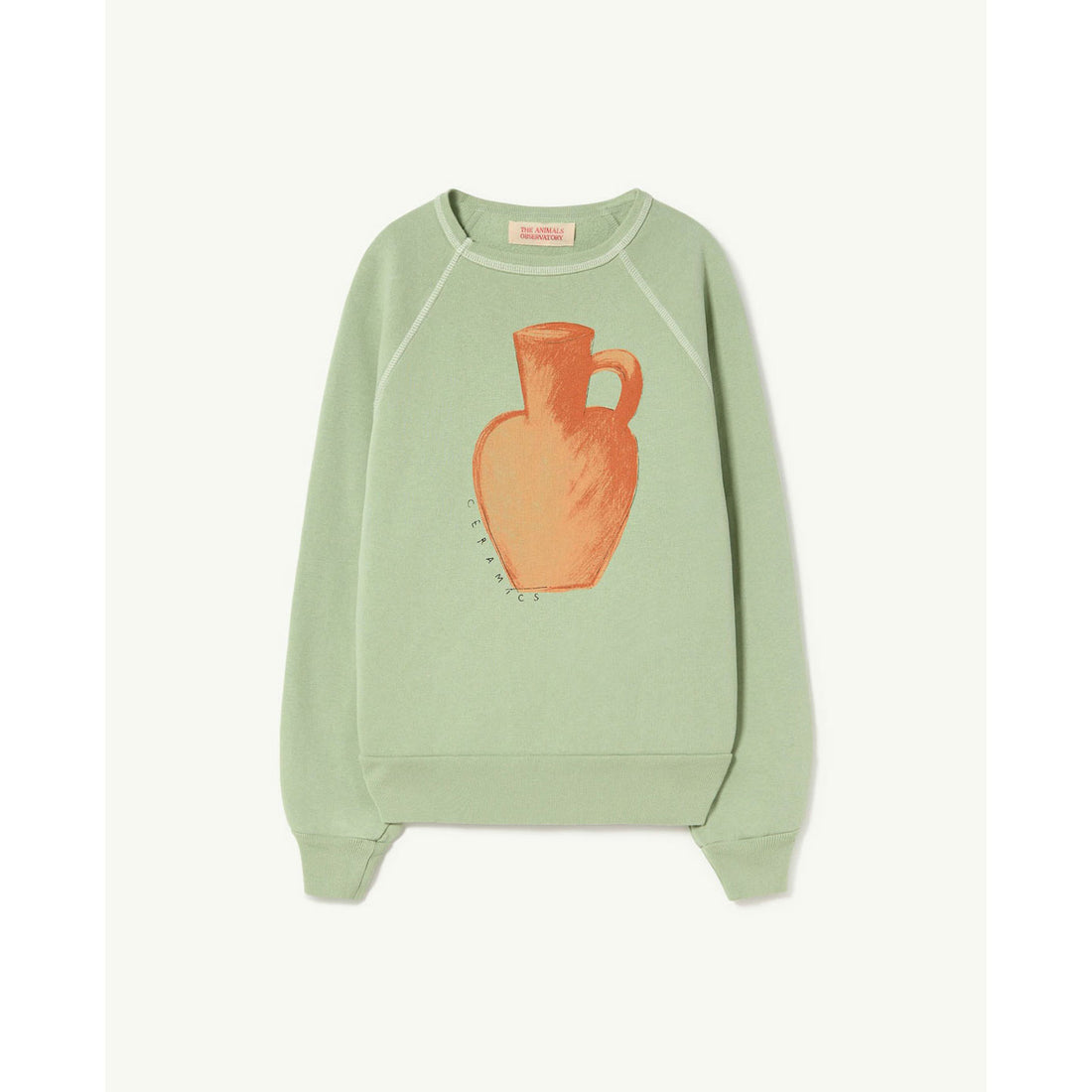 The Animals Observatory Soft Green Shark Sweatshirt