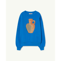 The Animals Observatory Blue Ceramic Bear Sweatshirt