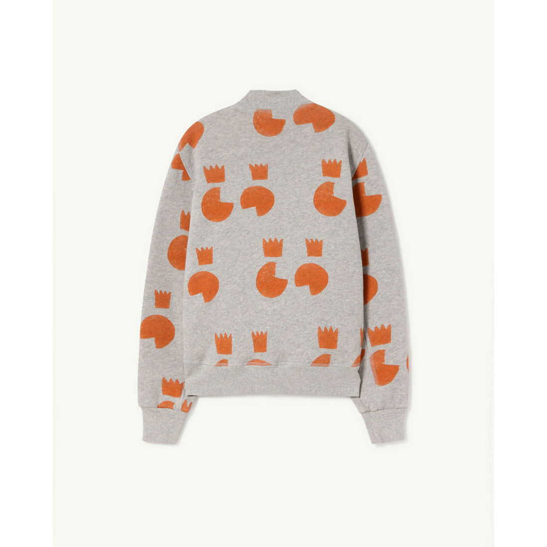 The Animals Observatory Grey Printed Zebra Zip Sweatshirt