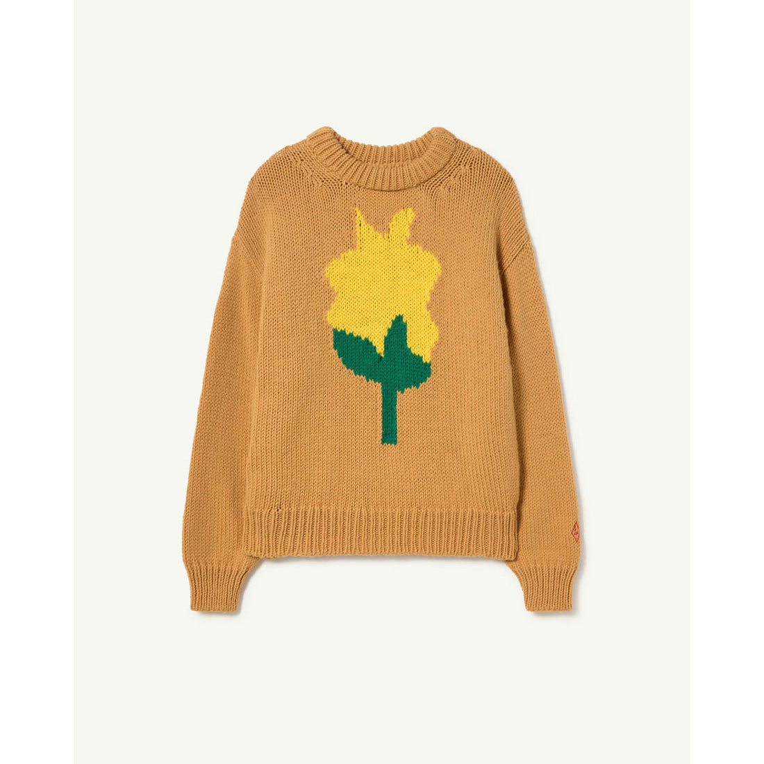 The Animals Observatory Beige Flower Bull Sweater