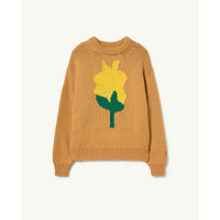 The Animals Observatory Beige Flower Bull Sweater