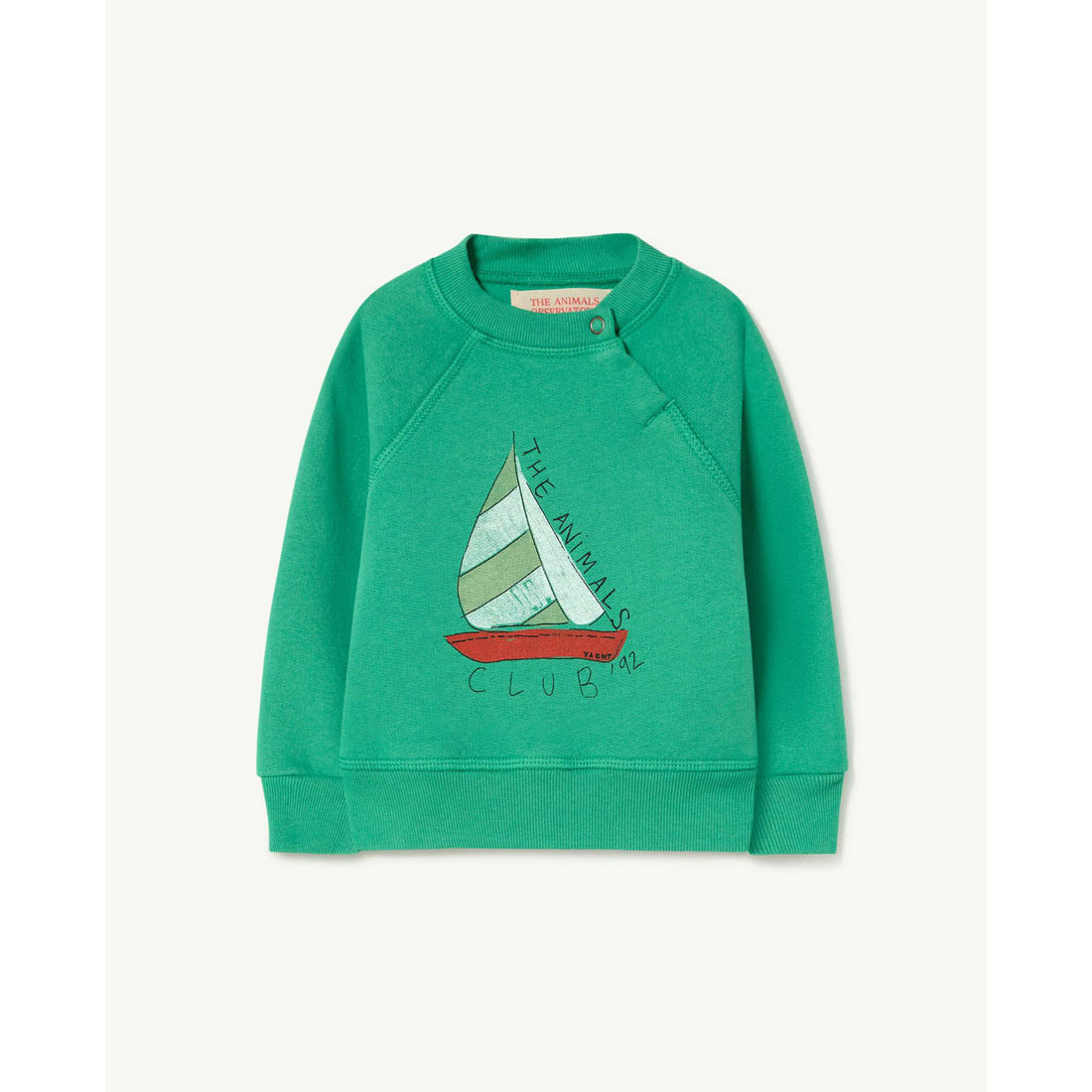 The Animals Observatory Green Boat Shark Baby Sweatshirt