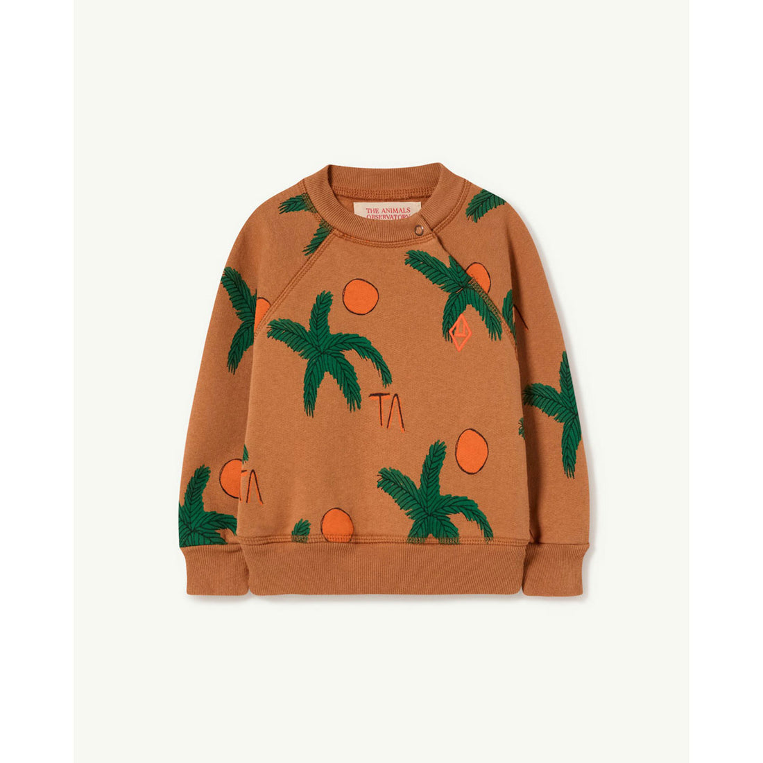 The Animals Observatory Brown Pal Shark Baby Sweatshirt