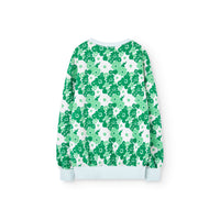The Animals Observatory Soft Blue Floral Bear Sweatshirt