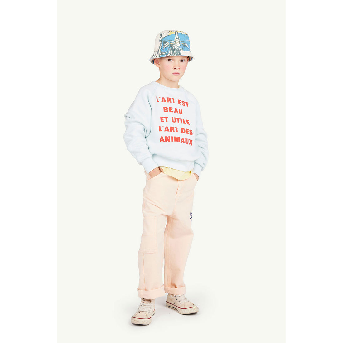 The Animals Observatory  Soft Blue Shark Sweatshirt