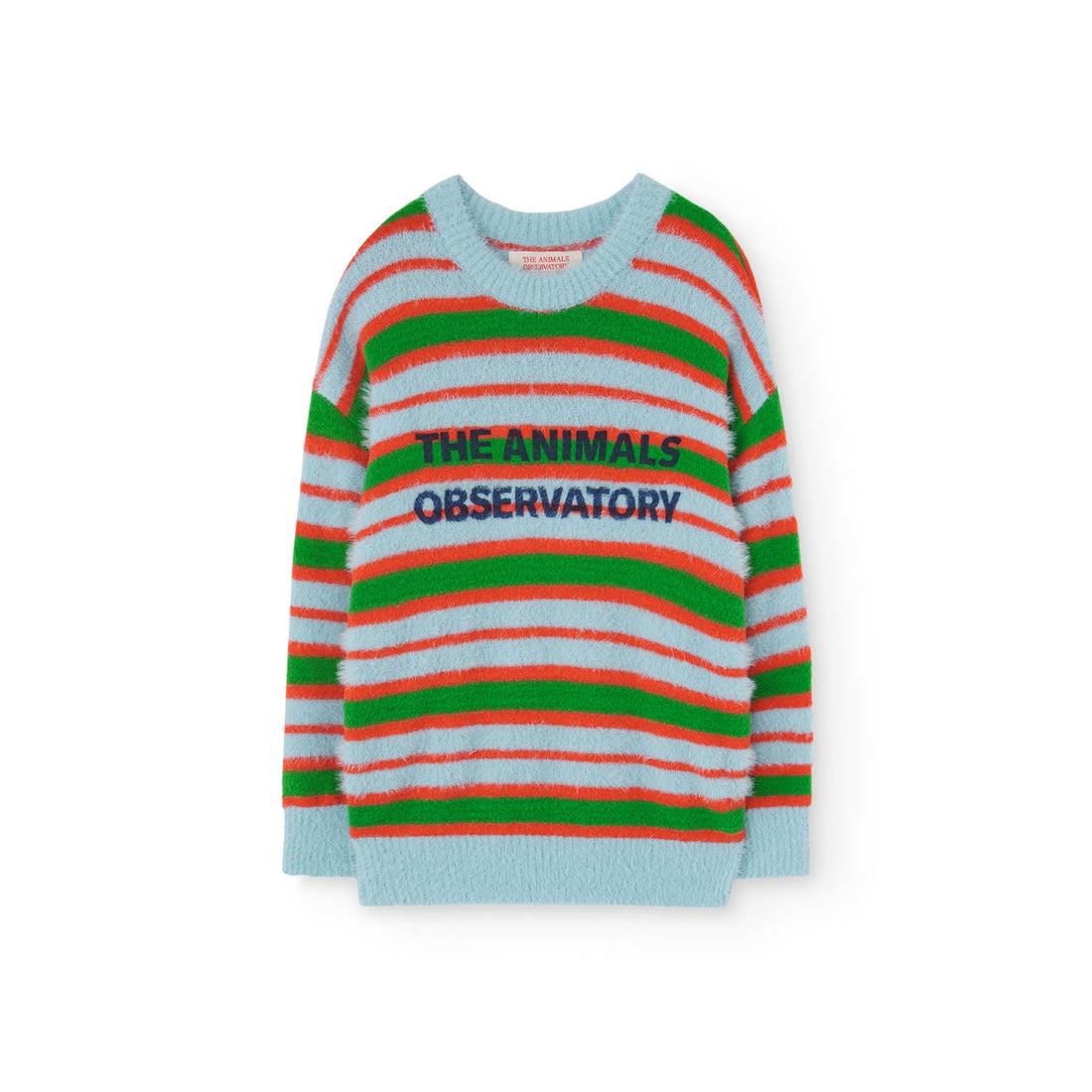 The Animals Observatory  Soft Blue Striped Bull Sweater