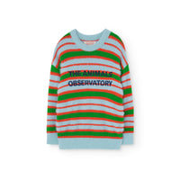 The Animals Observatory  Soft Blue Striped Bull Sweater