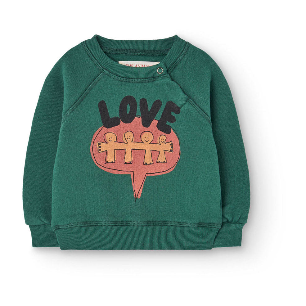 The Animals Observatory Green Jackal Baby Sweatshirt