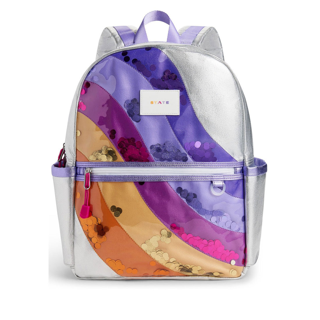 State Bags Silver Sequin Wave Kane Backpack