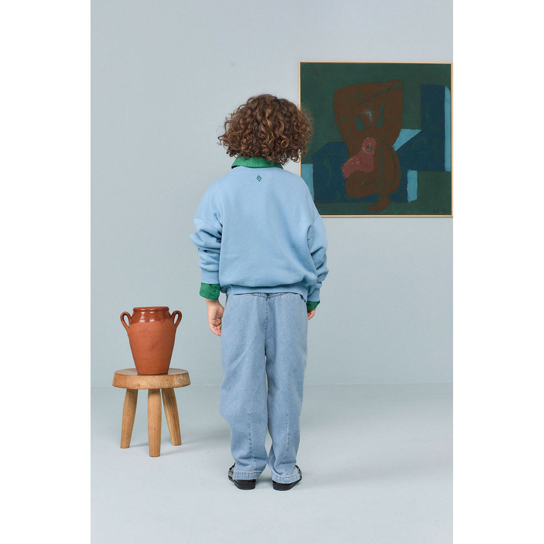 The Animals Observatory Dusty Blue Killifish Sweatshirt
