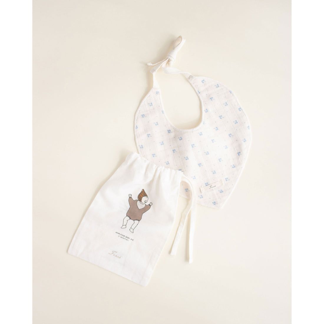 Ferne Blue Calico Drool Bib