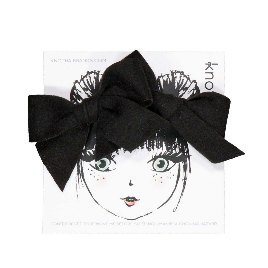 Knot Hairbands Blackbird Feather Felt Mini Bow Set