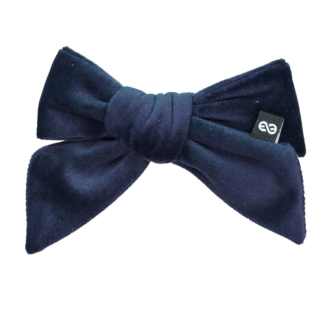 Knot Hairbands  Navy Felted Velvet Bow Clip