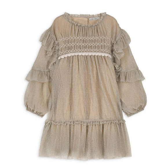 Louise Misha Gold Lurex Calinka Dress